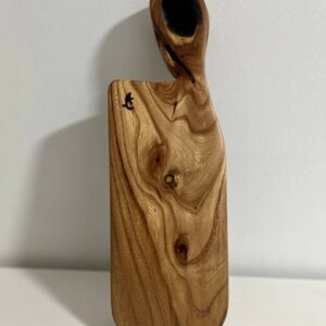 tabla de madera artesana para presentación de alimentos en álamo negro